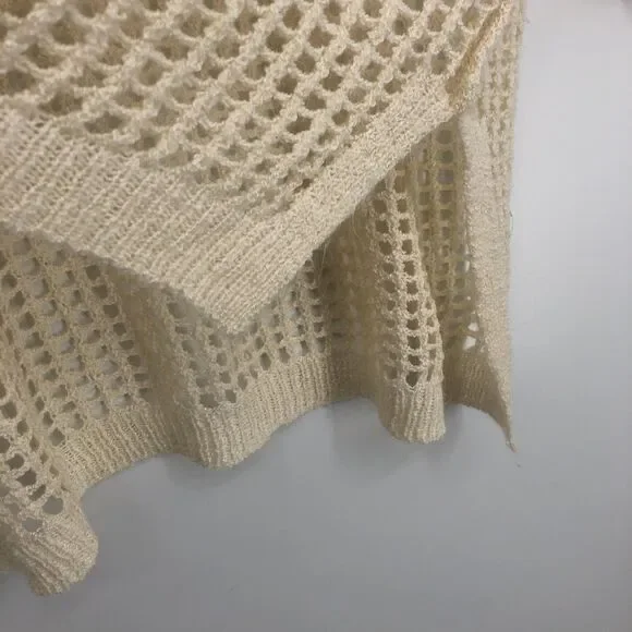 POL Sweater Womens Small Open Knit Pullover Oversized Pocket Sheer Acrylic - Picture 6 of 12